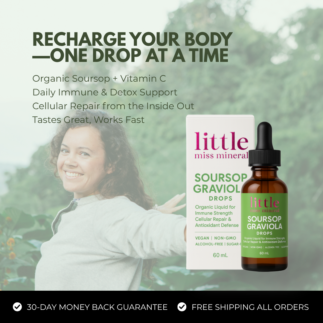 Soursop Graviola Drops - Organic Liquid for Immune Strength, Cellular Repair & Antioxidant Defense