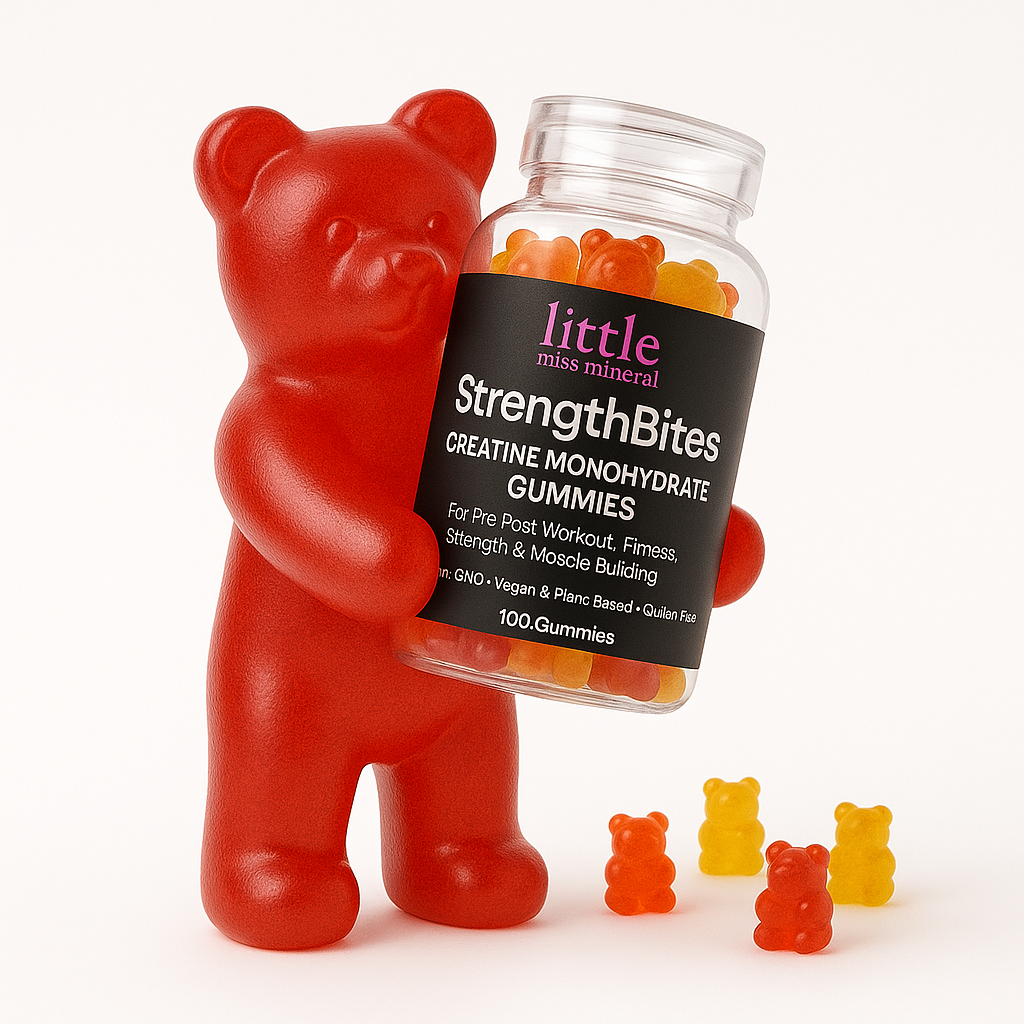 StrengthBites - Creatine Monohydrate Gummies for Pre/Post Workout, Fitness, Strength & Muscle Building