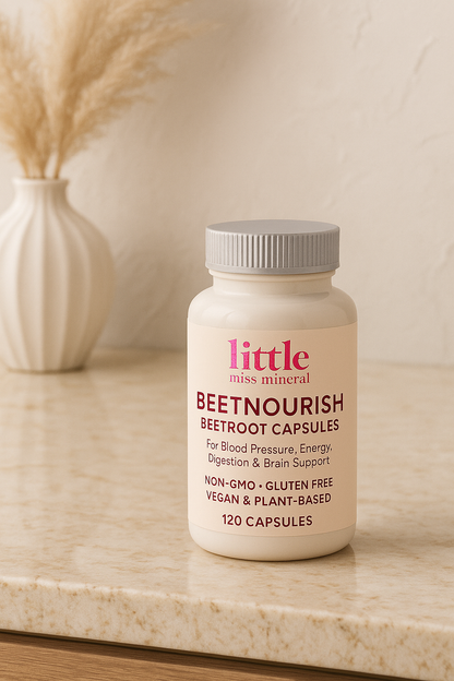 BeetNourish – Beetroot Capsules for Blood Pressure, Energy, Digestion & Brain Support (120 ct)